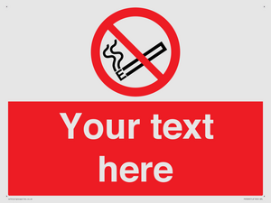 Custom No E-cigarettes / Vaping Sign